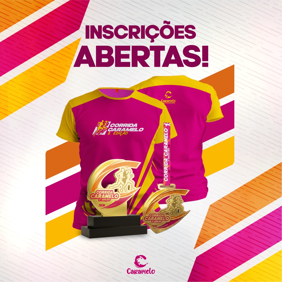 Inscrições abertas e kit Corrida Caramelo